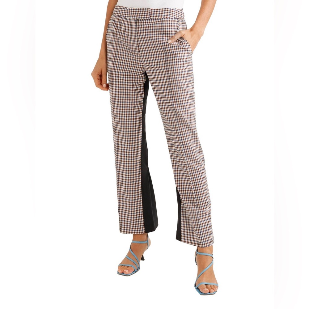 Rosie Assoulin Plaid The Scrunchy Wool and Silk Trouser Size 4 New